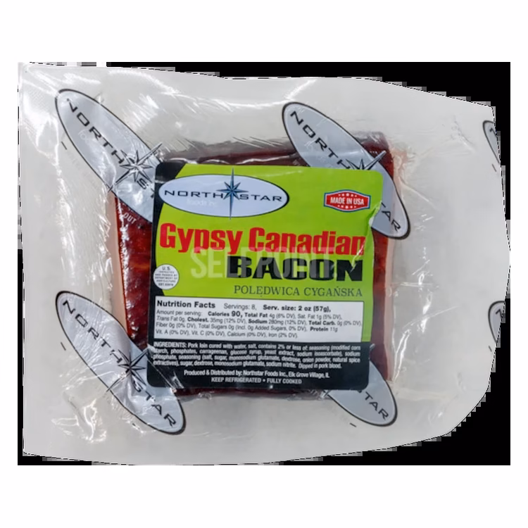 N1183 Northstar Poledwica Cyganska Gypsy Style Canadian Bacon VP (price per pound)