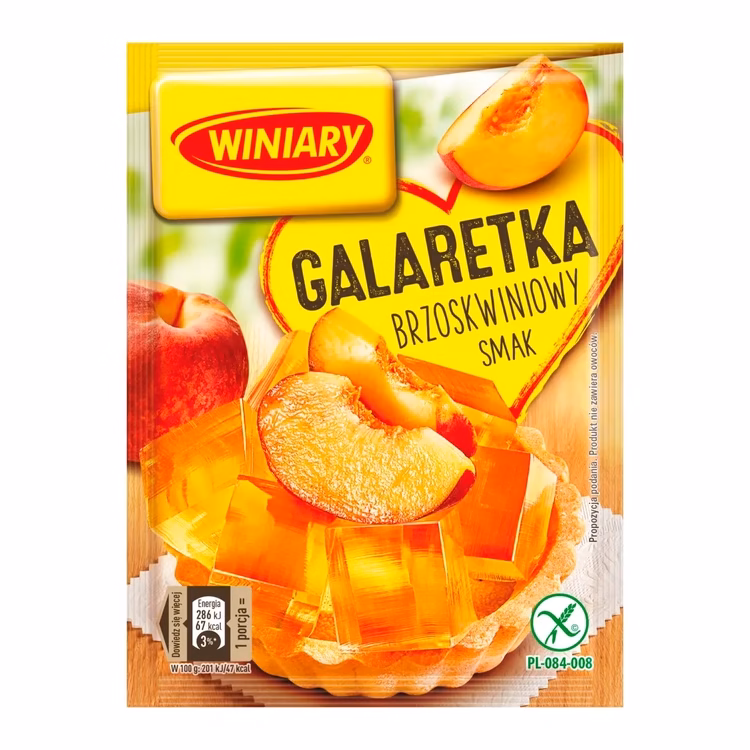 Winiary Peach Jelly Galaretka Brzoskwiniowa 71g (22 per case)